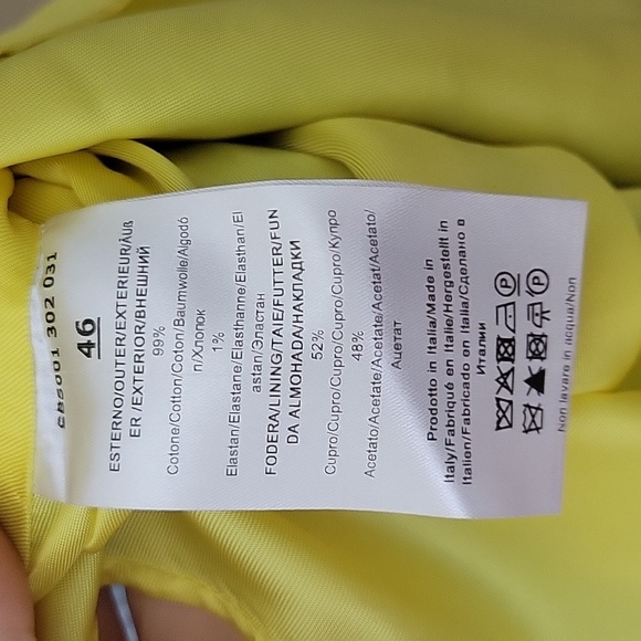 Sara Battaglia Checked Stretch Cotton Cloque A-Line Sleeveless Dress Blue sz 46 - Picture 6 of 7